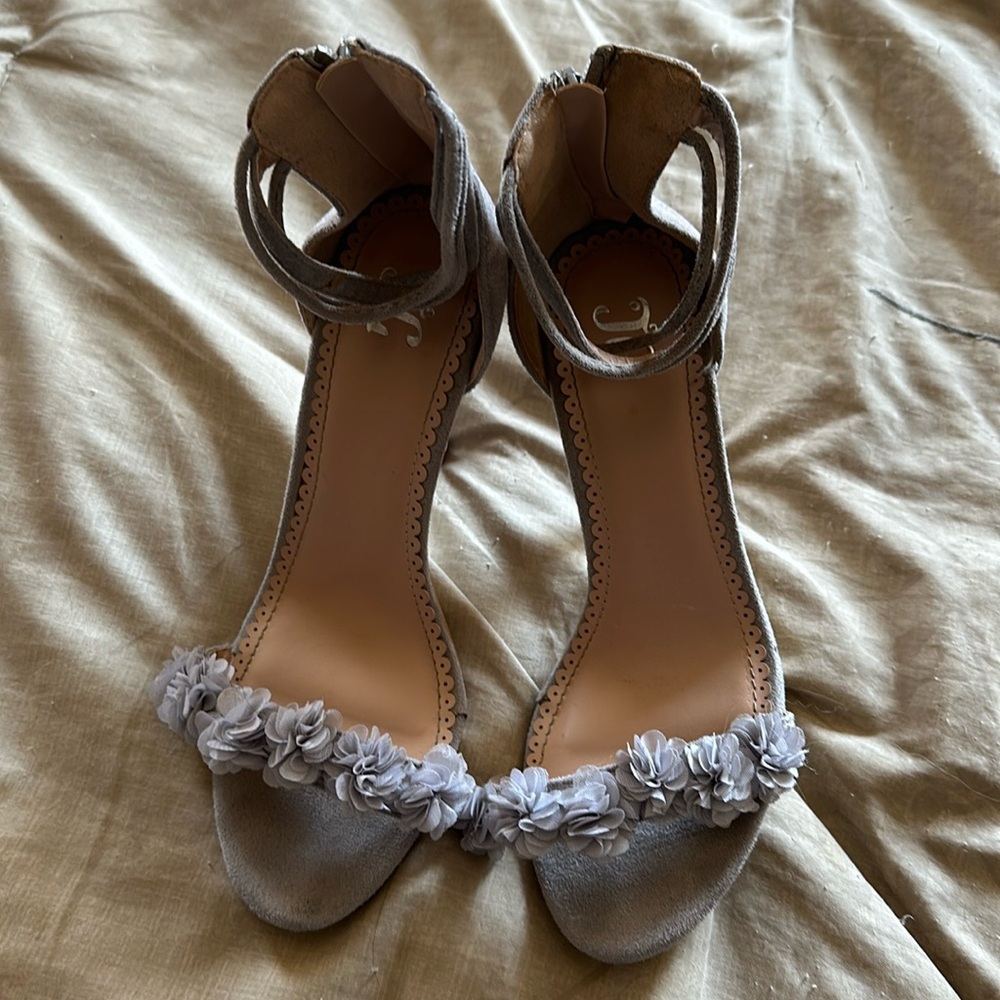 High heeled shoes